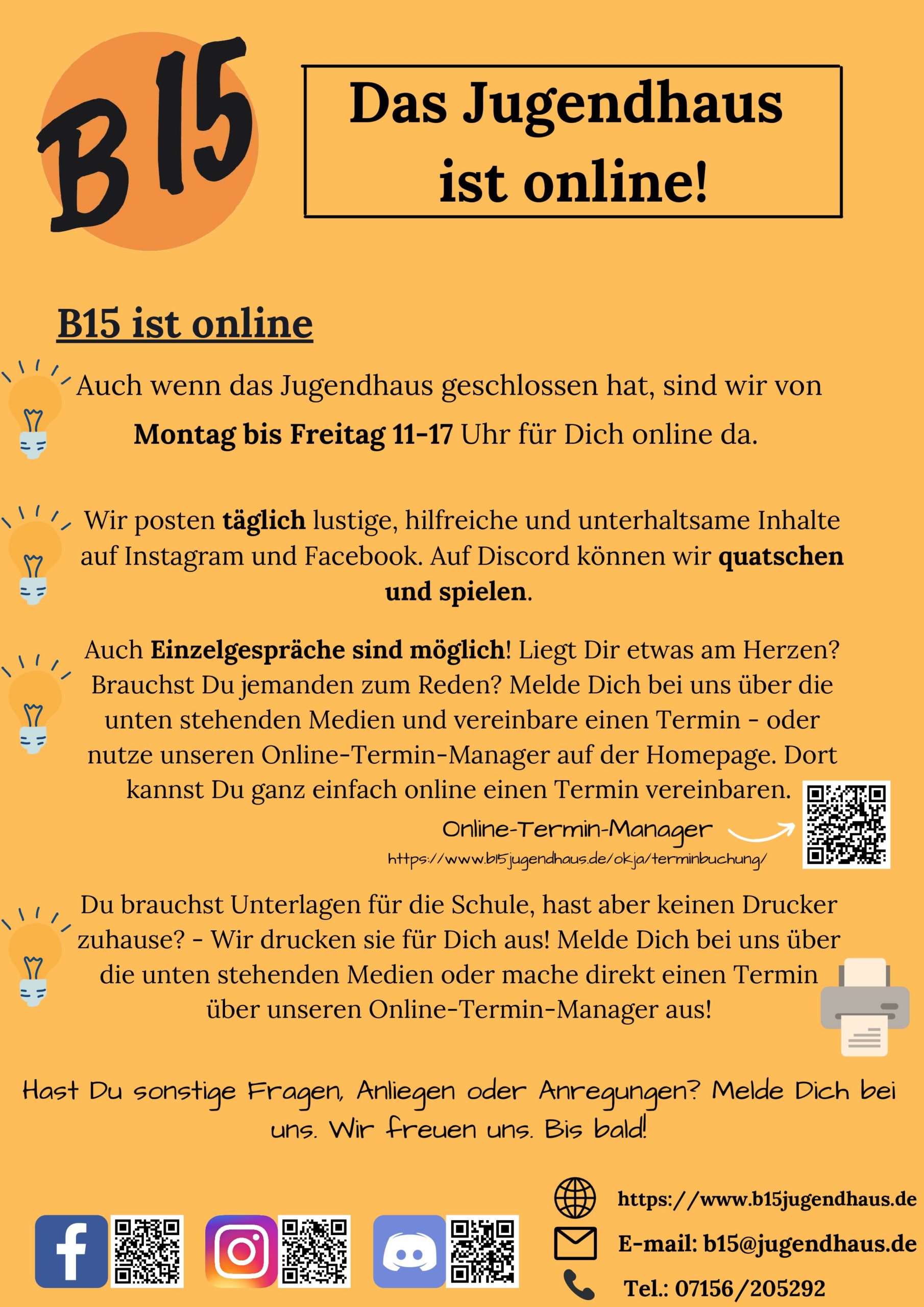 Angebote des Jugendhauses